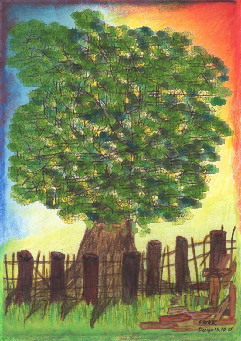 Baum naiv gemalt 1 - PWHK - A4 - 29,6 x 21,1 cm - 131001